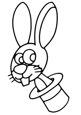 Lapin 01 - Coloriages cirque - Coloriages - 10doigts.fr